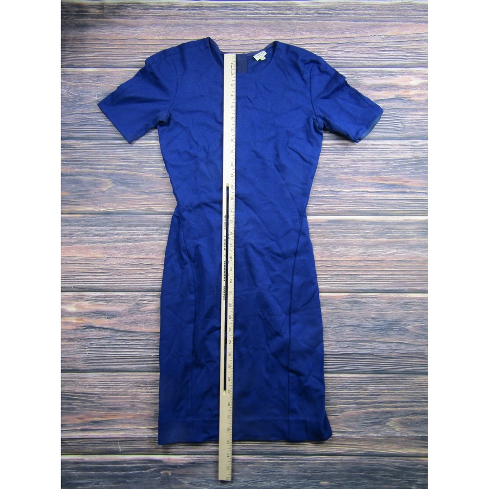 Wilfred Womens Size XS Blue Short Sleeve Sheath Dress Crewneck - Picture 4 of 5
